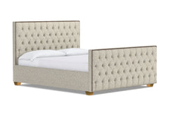 Huntley Tufted Upholstered Bed :: Leg Finish: Natural / Size: California King
