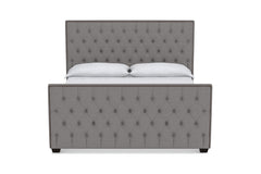 Huntley Tufted Upholstered Bed :: Leg Finish: Espresso / Size: Queen Size