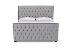 Huntley Tufted Upholstered Bed :: Leg Finish: Espresso / Size: King