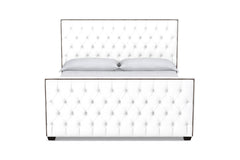 Huntley Tufted Upholstered Bed :: Leg Finish: Espresso / Size: King
