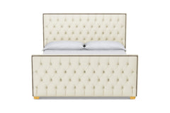 Huntley Tufted Upholstered Bed :: Leg Finish: Natural / Size: King