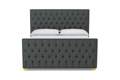 Huntley Tufted Upholstered Bed :: Leg Finish: Natural / Size: Queen Size