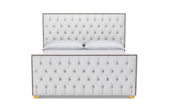Huntley Tufted Upholstered Bed :: Leg Finish: Natural / Size: King
