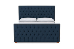 Huntley Tufted Upholstered Bed :: Leg Finish: Pecan / Size: California King