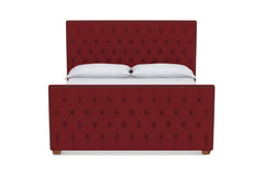 Huntley Tufted Upholstered Bed :: Leg Finish: Pecan / Size: Full Size