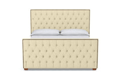 Huntley Tufted Upholstered Bed :: Leg Finish: Pecan / Size: California King