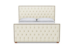 Huntley Tufted Upholstered Bed :: Leg Finish: Pecan / Size: King