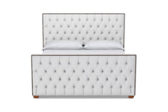 Huntley Tufted Upholstered Bed :: Leg Finish: Pecan / Size: King