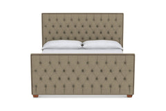 Huntley Tufted Upholstered Bed :: Leg Finish: Pecan / Size: California King