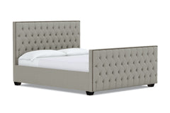Huntley Tufted Upholstered Bed :: Leg Finish: Espresso / Size: Queen Size
