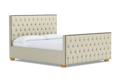 Huntley Tufted Upholstered Bed :: Leg Finish: Natural / Size: Full Size