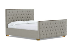 Huntley Tufted Upholstered Bed :: Leg Finish: Natural / Size: King