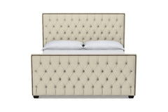 Huntley Tufted Upholstered Bed :: Leg Finish: Espresso / Size: Queen Size