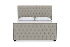 Huntley Tufted Upholstered Bed :: Leg Finish: Espresso / Size: Queen Size