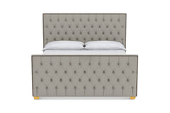 Huntley Tufted Upholstered Bed :: Leg Finish: Natural / Size: King