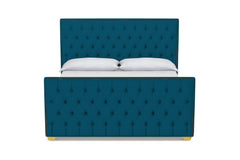 Huntley Tufted Upholstered Bed :: Leg Finish: Natural / Size: Queen Size