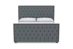 Huntley Tufted Upholstered Bed :: Leg Finish: Pecan / Size: King