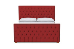Huntley Tufted Upholstered Bed :: Leg Finish: Pecan / Size: King