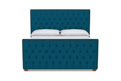 Huntley Tufted Upholstered Bed :: Leg Finish: Pecan / Size: King
