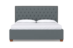 Huntley Drive Upholstered Bed :: Leg Finish: Pecan / Size: Full Size