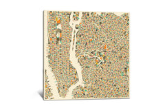 ABSTRACT CITY MAP OF NEW YORK CITY by Jazz Blue
