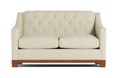 Jackson Heights Apartment Size Sleeper Sofa :: Leg Finish: Pecan / Sleeper Option: Memory Foam Mattress