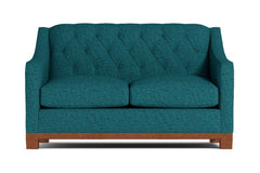 Jackson Heights Twin Size Sleeper Sofa :: Leg Finish: Pecan / Sleeper Option: Deluxe Innerspring Mattress