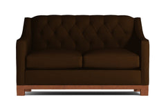 Jackson Heights Apartment Size Sleeper Sofa :: Leg Finish: Pecan / Sleeper Option: Memory Foam Mattress
