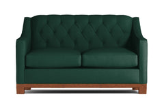 Jackson Heights Twin Size Sleeper Sofa :: Leg Finish: Pecan / Sleeper Option: Deluxe Innerspring Mattress