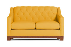 Jackson Heights Twin Size Sleeper Sofa :: Leg Finish: Pecan / Sleeper Option: Memory Foam Mattress