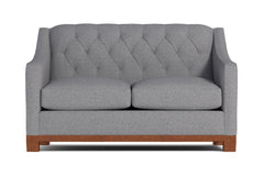 Jackson Heights Apartment Size Sleeper Sofa :: Leg Finish: Pecan / Sleeper Option: Deluxe Innerspring Mattress