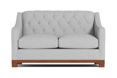 Jackson Heights Apartment Size Sleeper Sofa :: Leg Finish: Pecan / Sleeper Option: Deluxe Innerspring Mattress