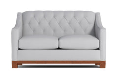 Jackson Heights Twin Size Sleeper Sofa :: Leg Finish: Pecan / Sleeper Option: Deluxe Innerspring Mattress