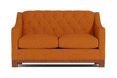 Jackson Heights Apartment Size Sleeper Sofa :: Leg Finish: Pecan / Sleeper Option: Deluxe Innerspring Mattress