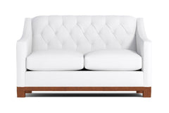 Jackson Heights Twin Size Sleeper Sofa :: Leg Finish: Pecan / Sleeper Option: Memory Foam Mattress