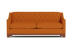Jackson Heights Queen Size Sleeper Sofa :: Leg Finish: Pecan / Sleeper Option: Deluxe Innerspring Mattress