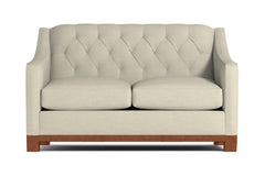 Jackson Heights Apartment Size Sleeper Sofa :: Leg Finish: Pecan / Sleeper Option: Deluxe Innerspring Mattress
