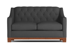 Jackson Heights Apartment Size Sleeper Sofa :: Leg Finish: Pecan / Sleeper Option: Deluxe Innerspring Mattress