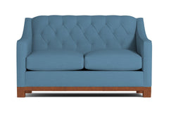 Jackson Heights Apartment Size Sleeper Sofa :: Leg Finish: Pecan / Sleeper Option: Deluxe Innerspring Mattress
