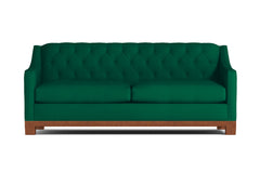 Jackson Heights Queen Size Sleeper Sofa :: Leg Finish: Pecan / Sleeper Option: Deluxe Innerspring Mattress