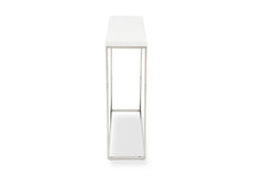 Kings Road Console Table WHITE/CHROME