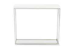 Kings Road Console Table WHITE/CHROME