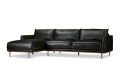 Jude 2pc Leather Sectional Sofa :: Configuration: LAF - Chaise on the Left