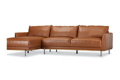 Jude 2pc Leather Sectional Sofa :: Configuration: LAF - Chaise on the Left