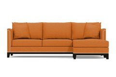 La Brea 2pc Sectional Sofa :: Leg Finish: Espresso / Configuration: RAF - Chaise on the Right