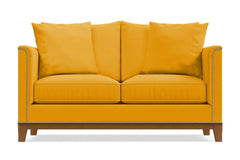 La Brea Apartment Size Sleeper Sofa :: Leg Finish: Pecan / Sleeper Option: Memory Foam Mattress