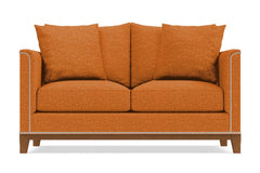 La Brea Twin Size Sleeper Sofa :: Leg Finish: Pecan / Sleeper Option: Memory Foam Mattress
