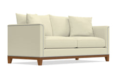 La Brea Queen Size Sleeper Sofa :: Leg Finish: Pecan / Sleeper Option: Deluxe Innerspring Mattress