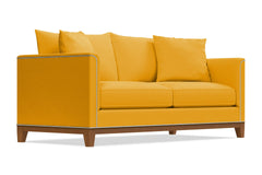 La Brea Queen Size Sleeper Sofa :: Leg Finish: Pecan / Sleeper Option: Deluxe Innerspring Mattress