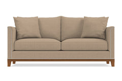 La Brea Queen Size Sleeper Sofa :: Leg Finish: Pecan / Sleeper Option: Deluxe Innerspring Mattress